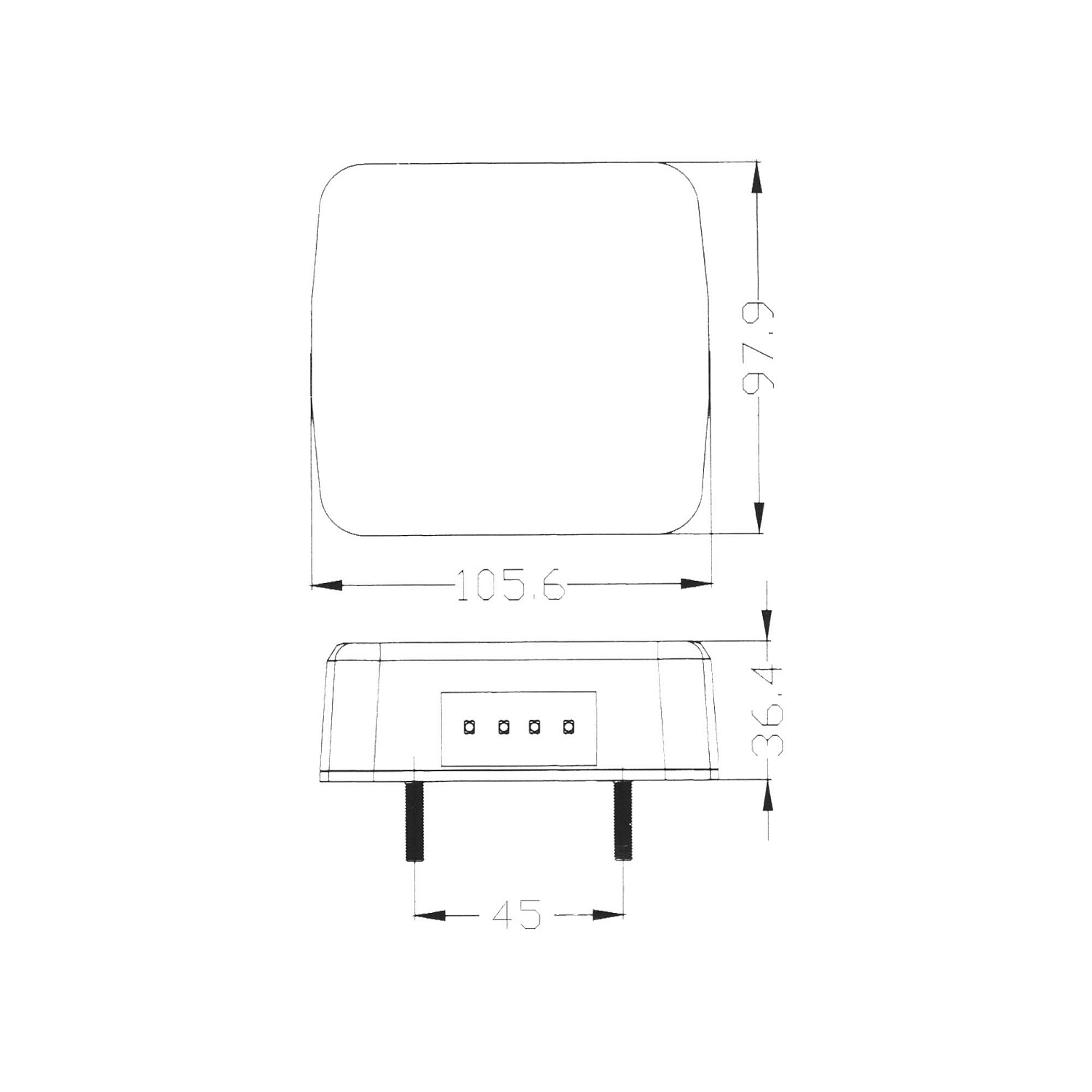 Фонарь задний комбинированный DF-TRL004 DM+